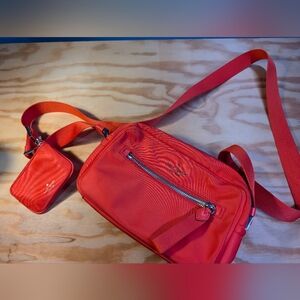 Kate Spade red orange crossbody handbag